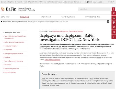 dcptg legal|dcptg.xyz und dcptg.com: BaFin investigates DCPGT LLC, New .